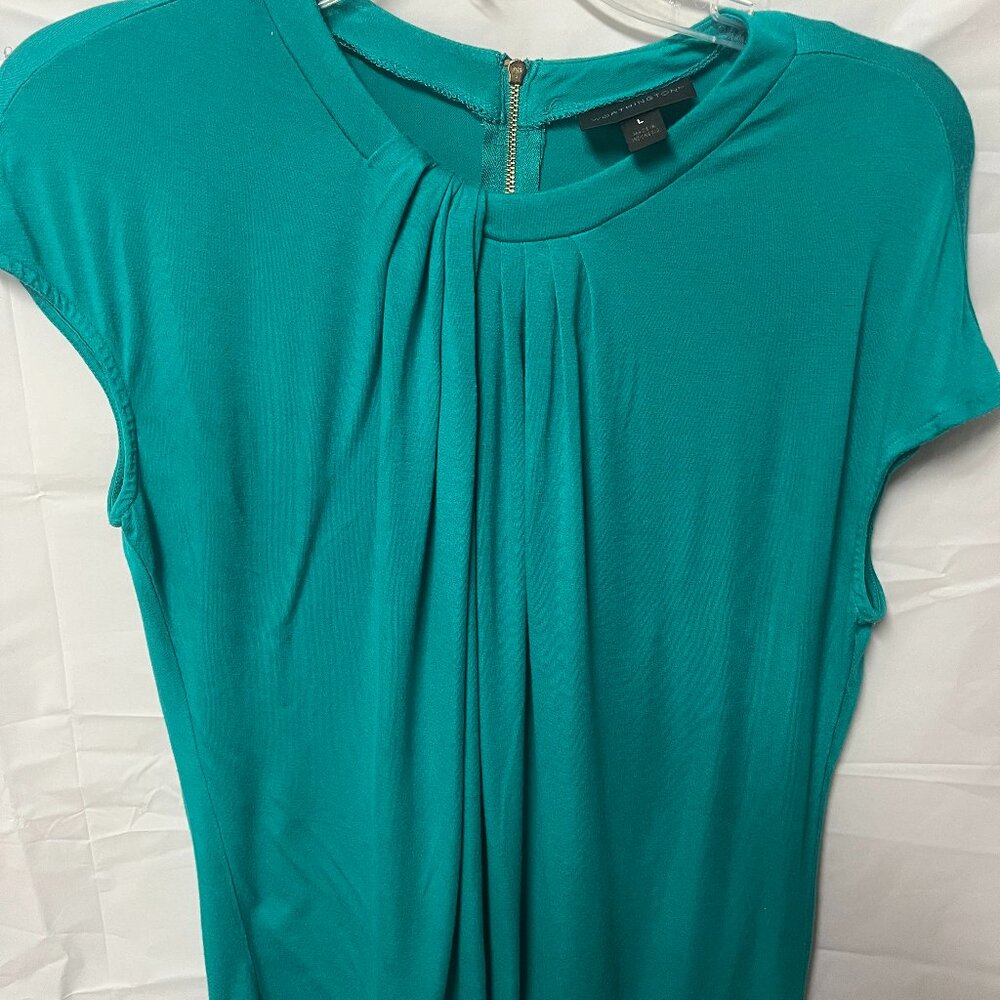 Worthington Large dressy turquoise blouse